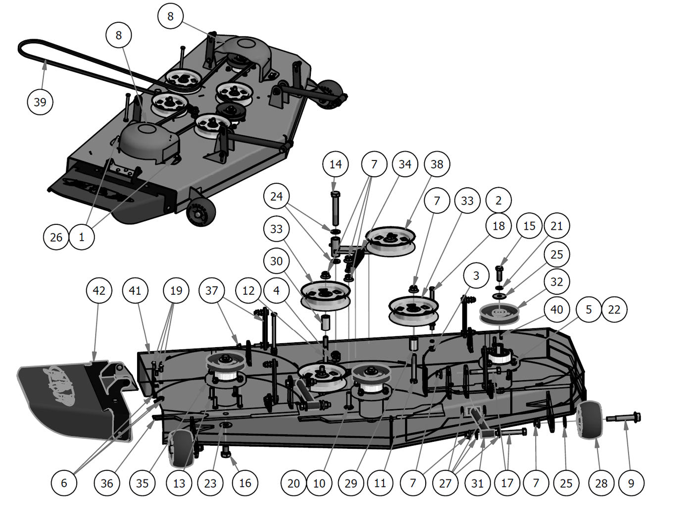 54" Deck Assembly