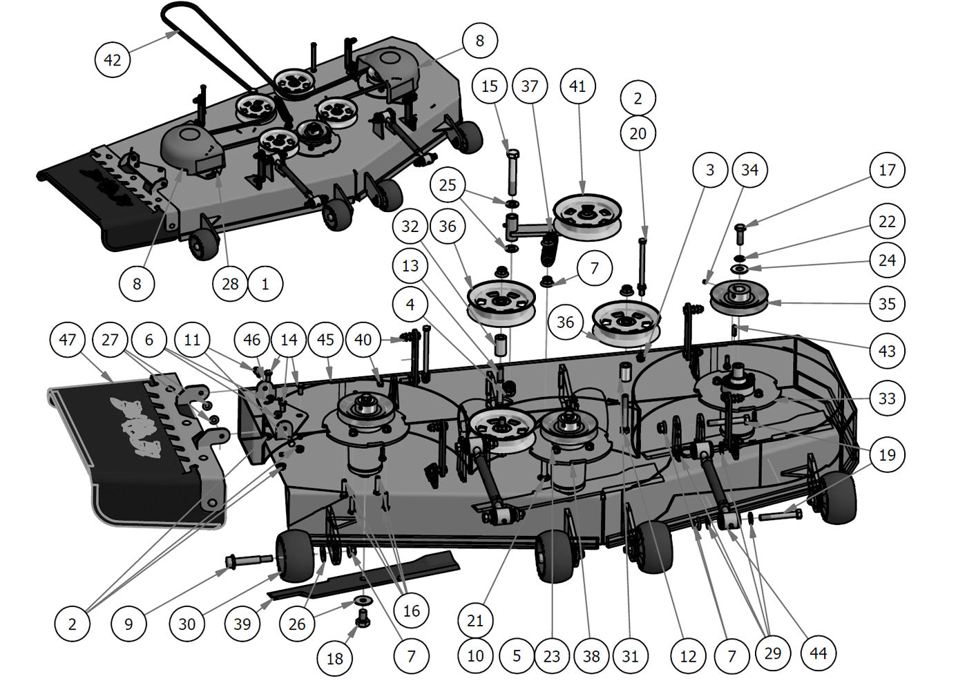 54" Deck Assembly