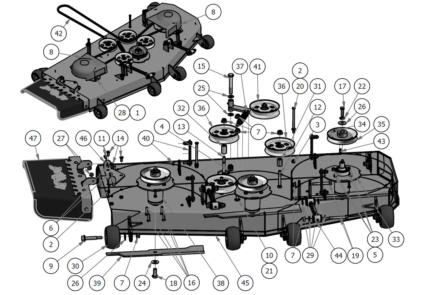 60" Deck Assembly