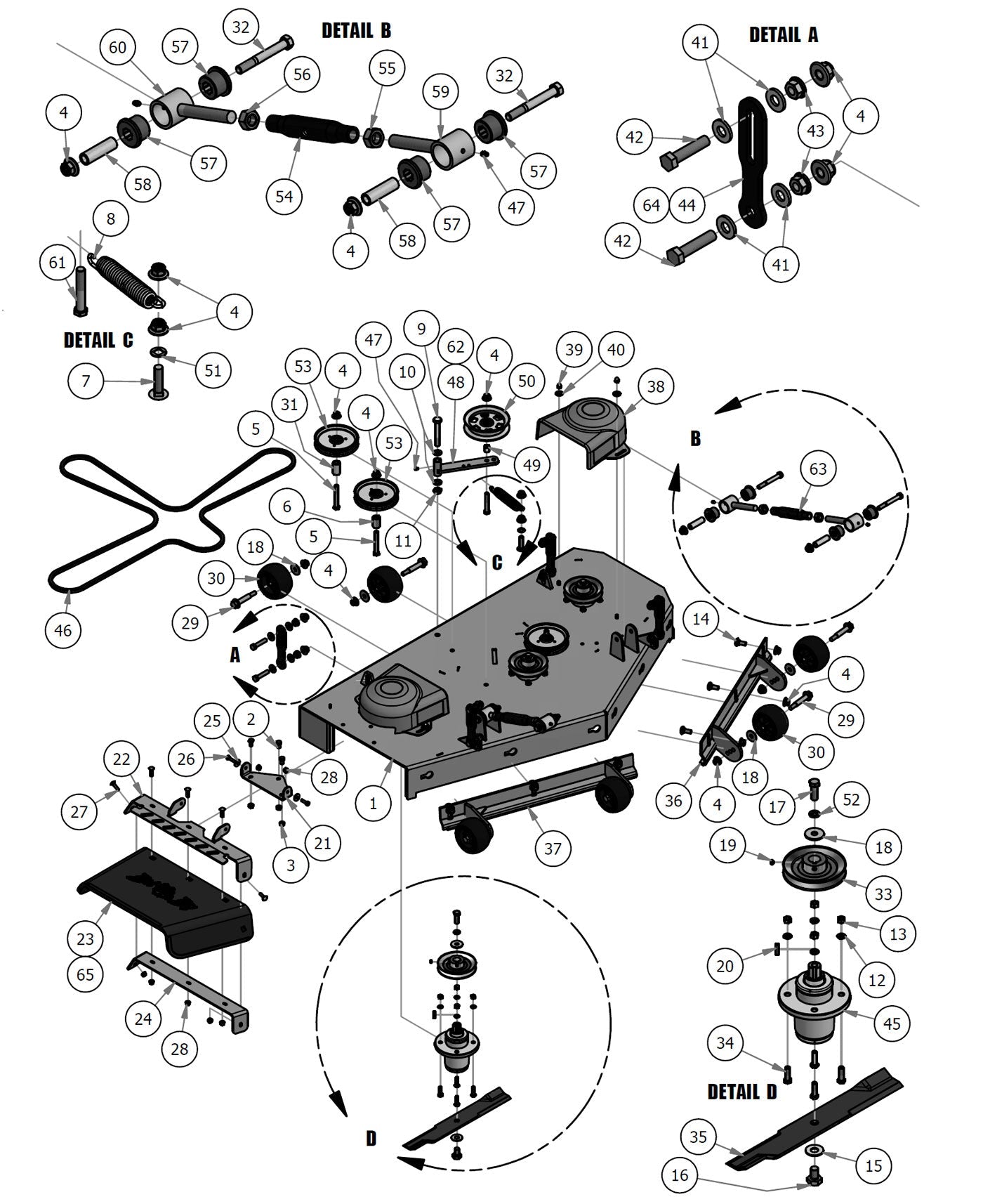 54" Deck Assembly