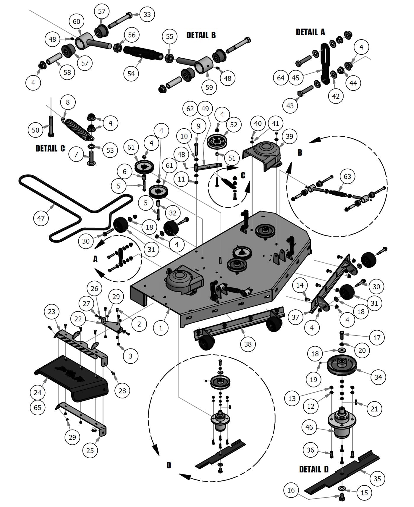 61" Deck Assembly
