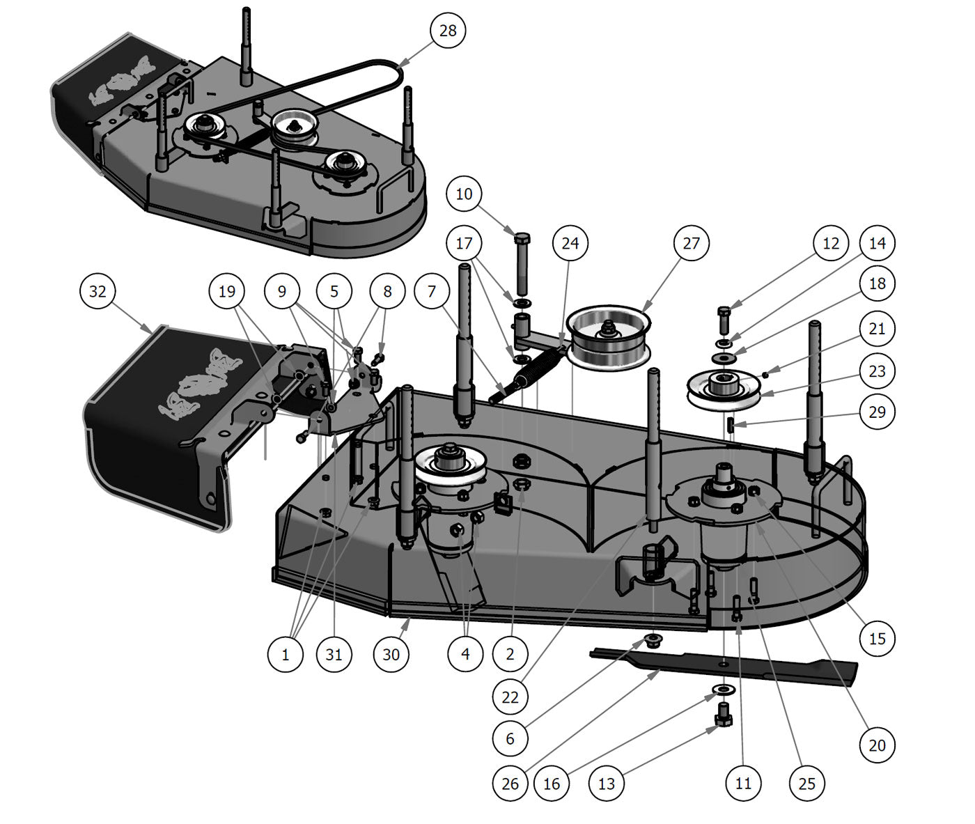 36" Deck Assembly