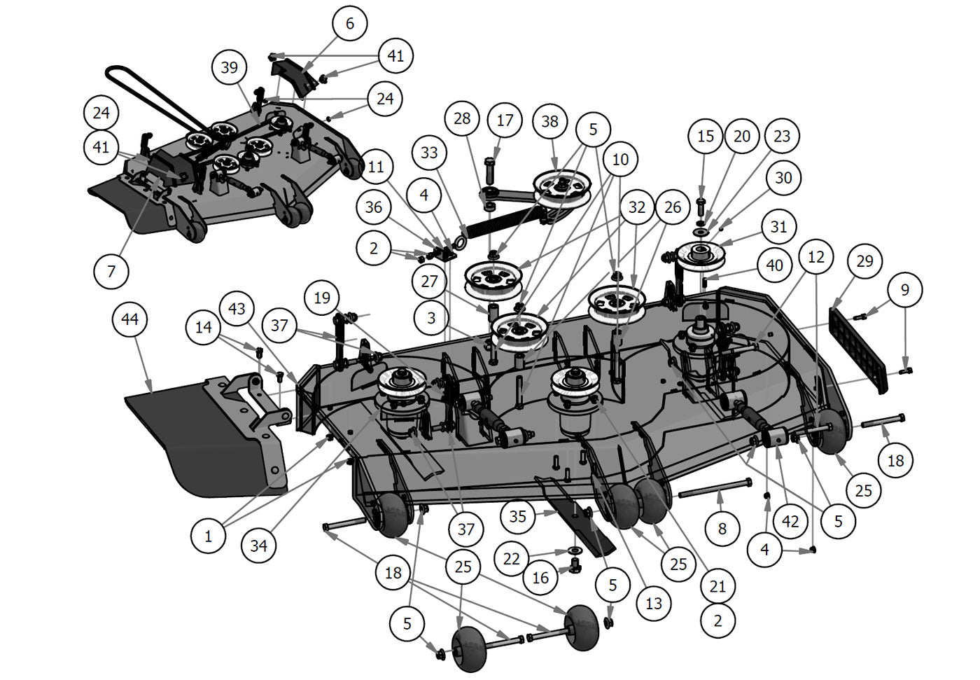 54" Deck Assembly