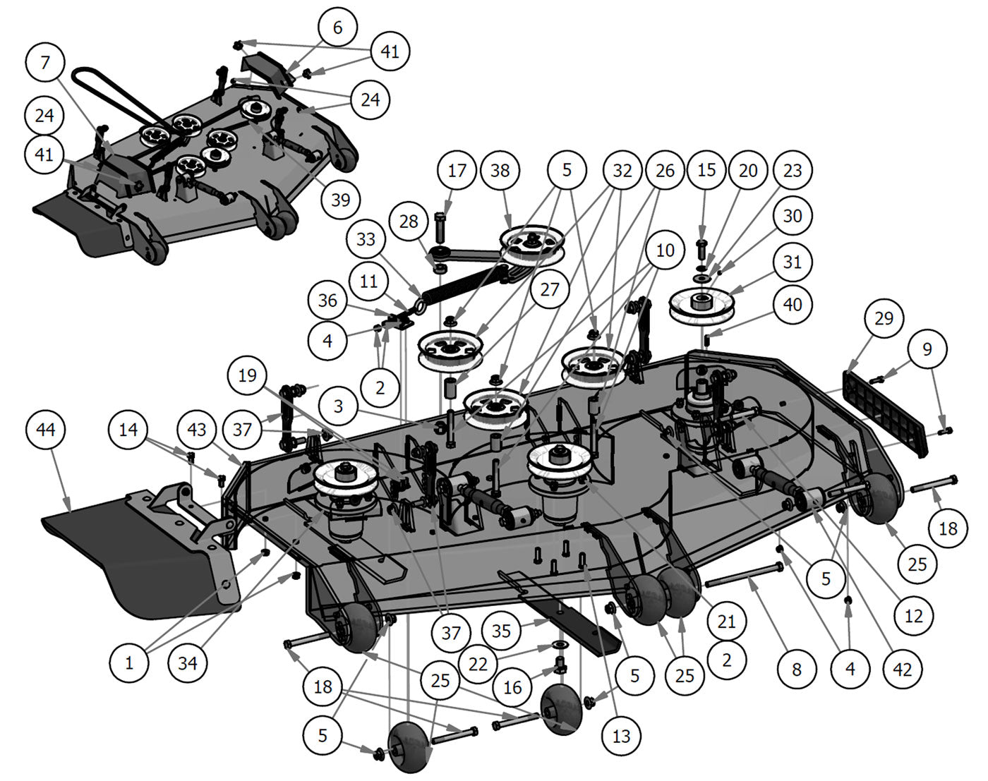 61" Deck Assembly