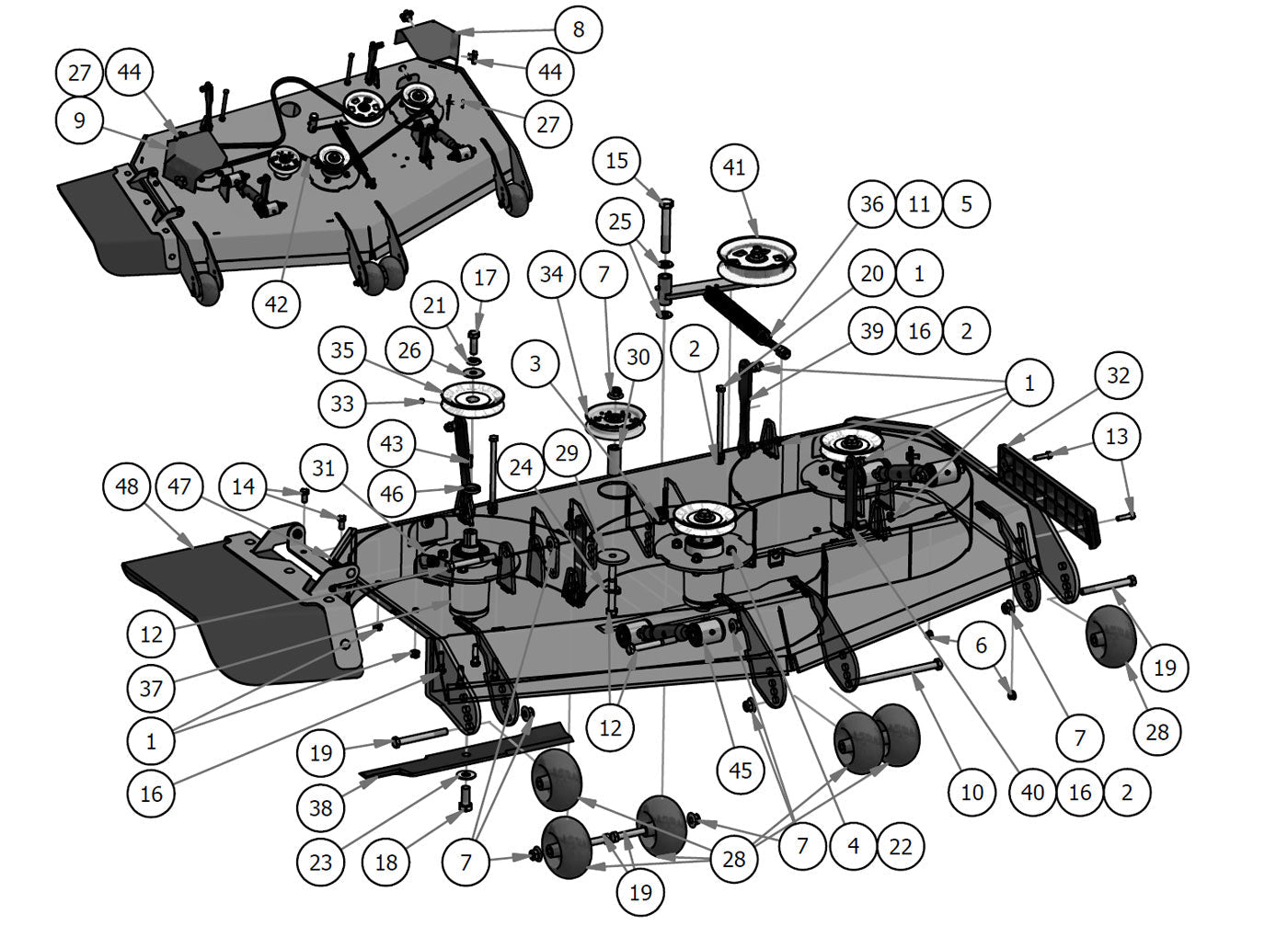 54" Deck Assembly