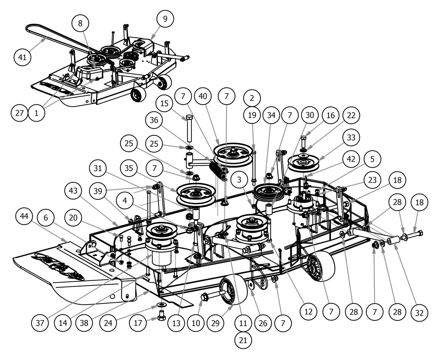 42" Deck Assembly