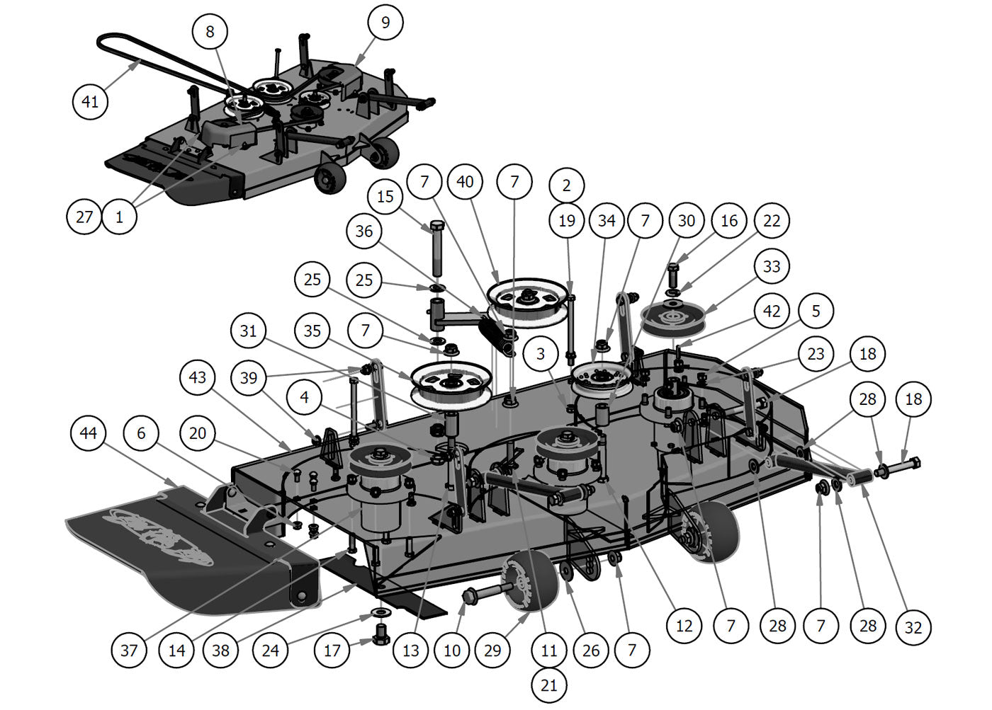 42" Deck Assembly