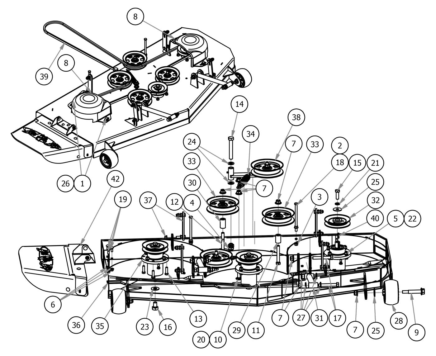 54" Deck Assembly