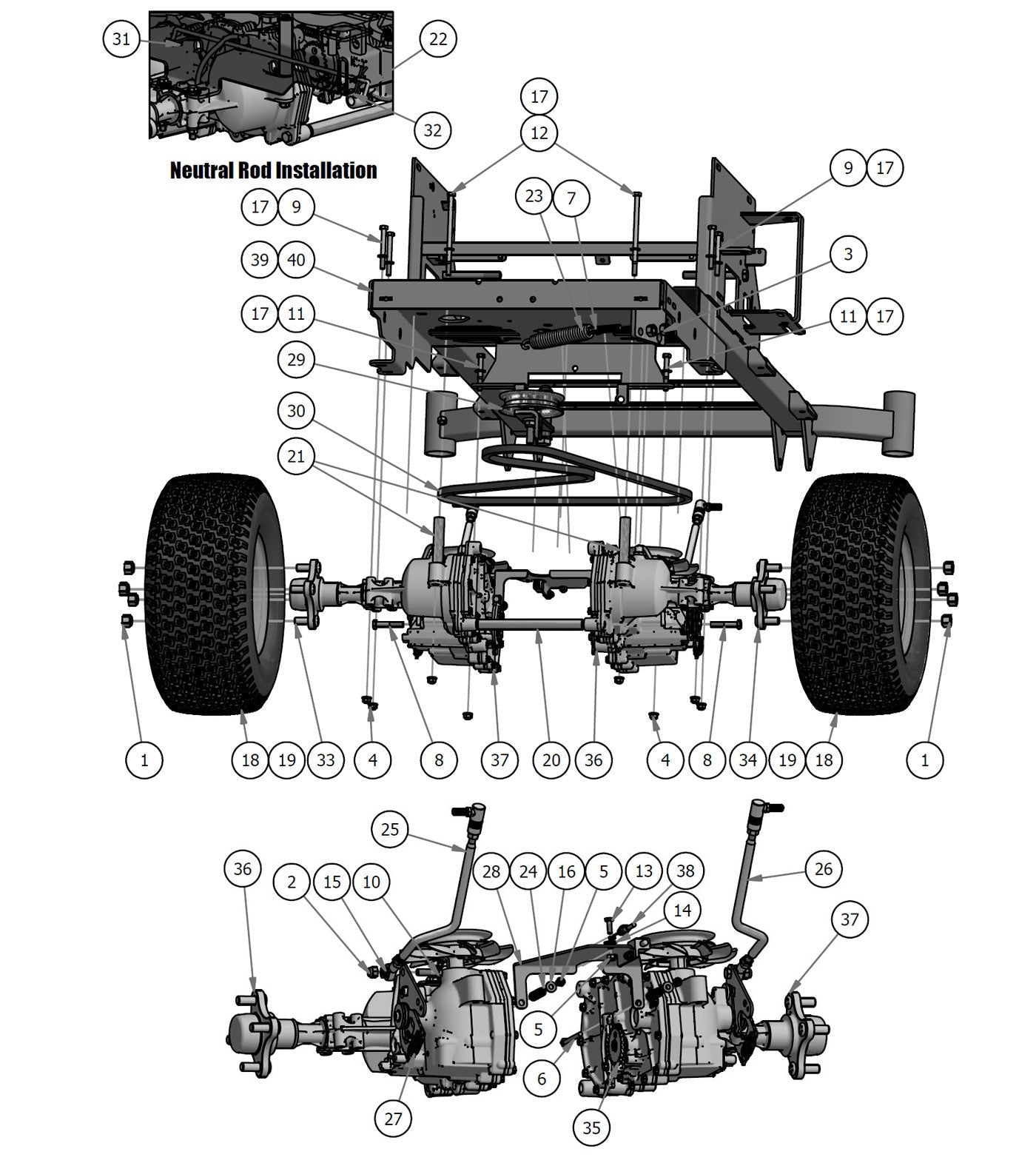 Transaxle & Rear Wheels