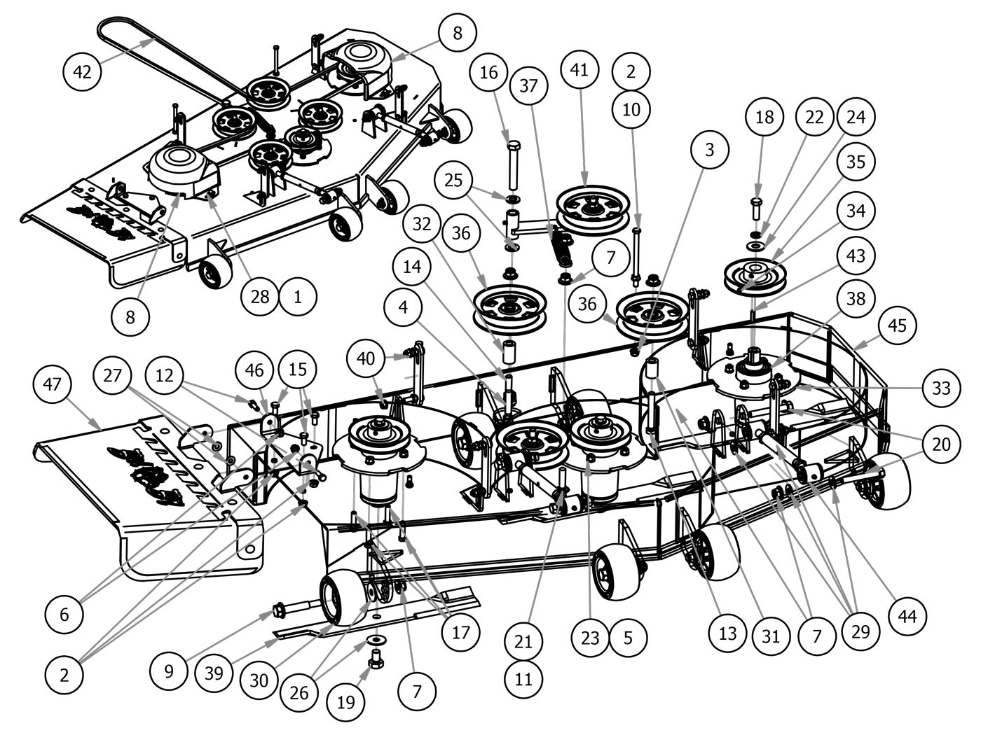 54" Deck Assembly