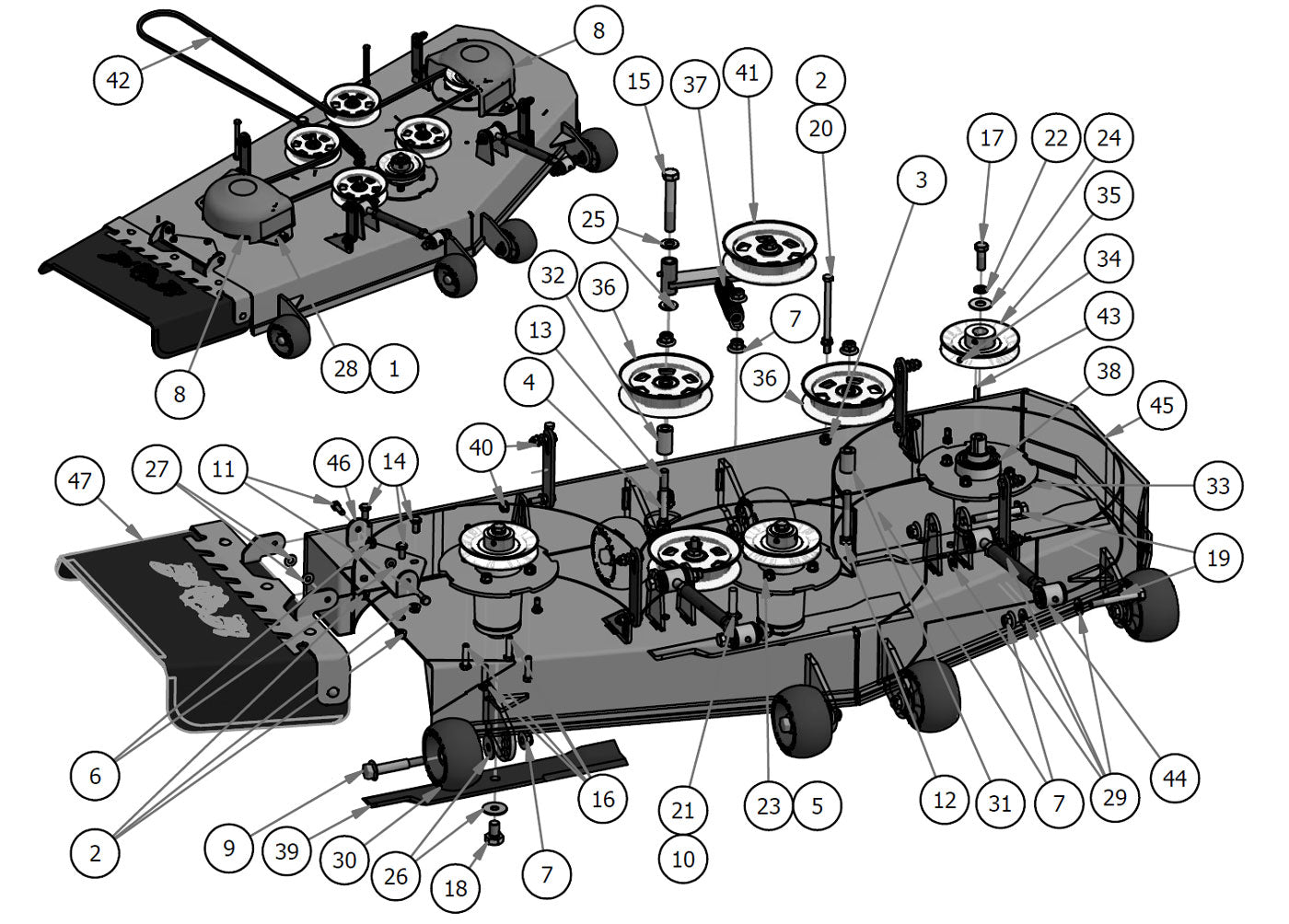 54" Deck Assembly