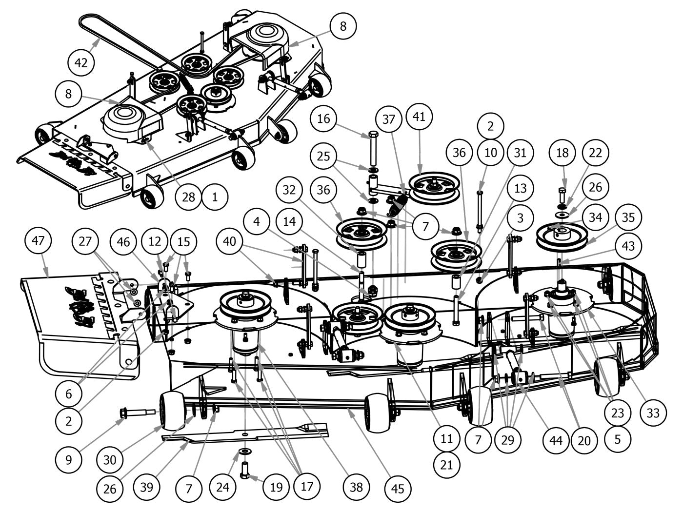 60" Deck Assembly