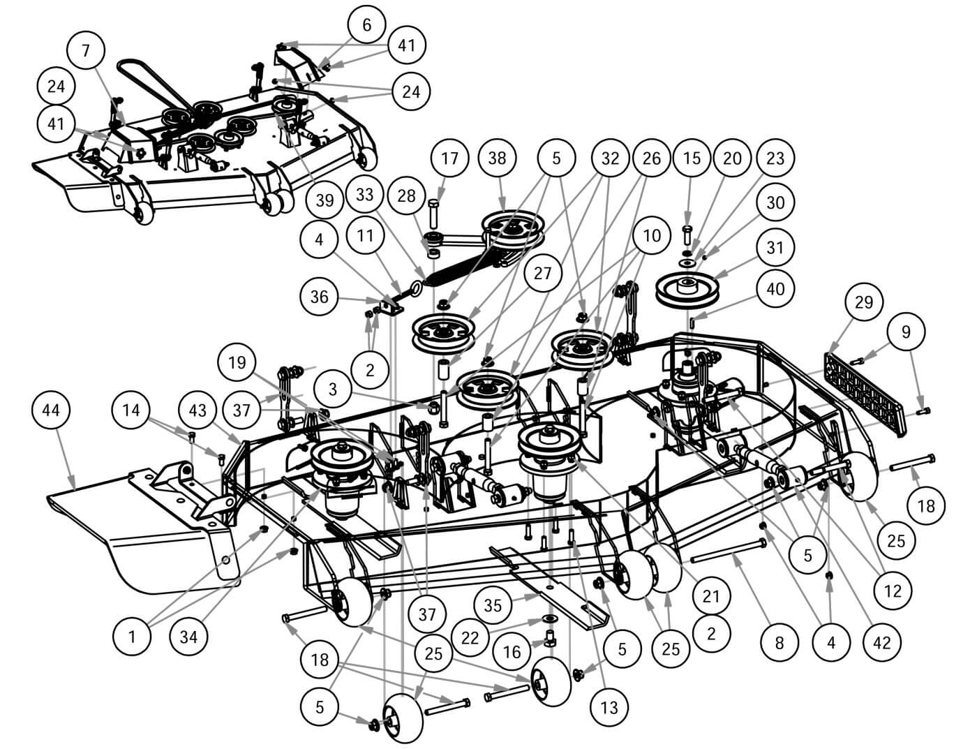 61" Deck Assembly