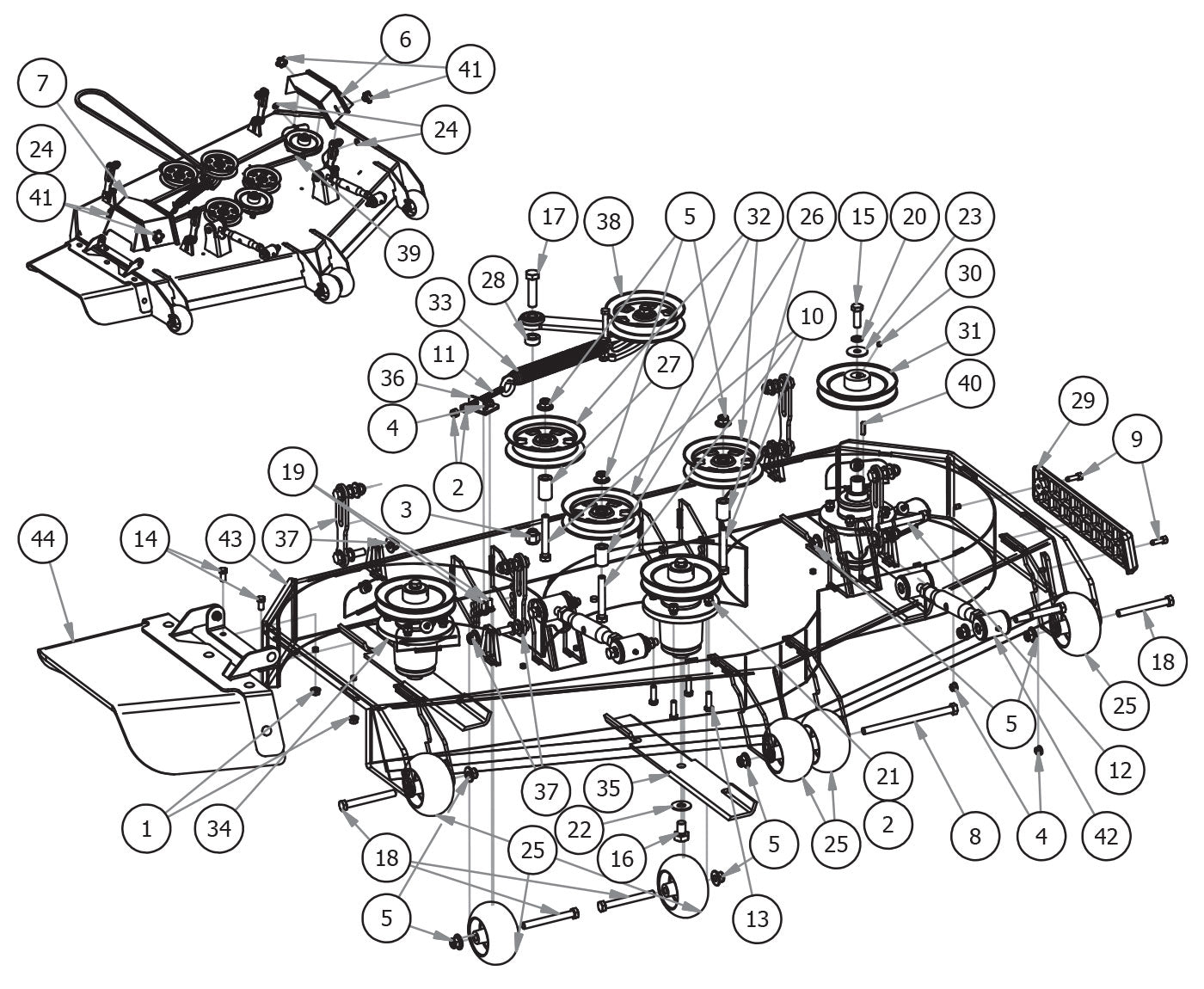61" Deck Assembly