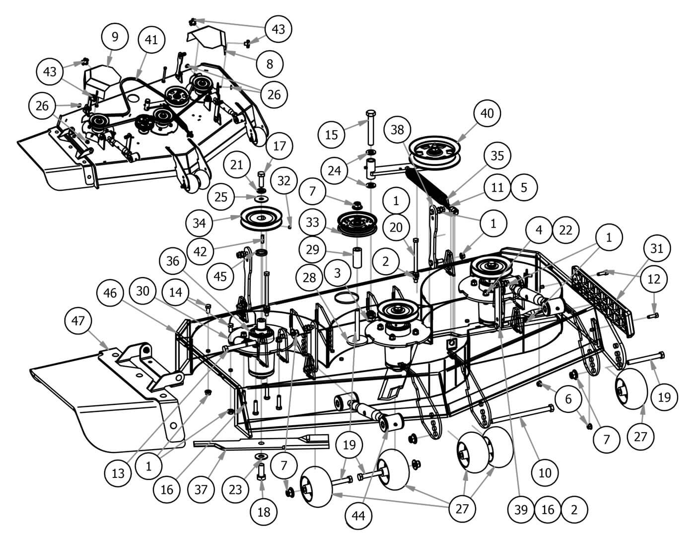 48" Deck Assembly