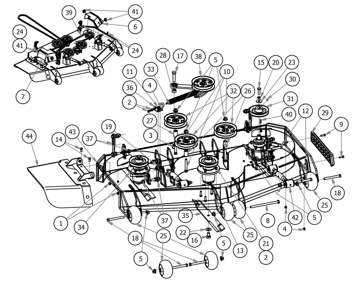 54" Deck Assembly