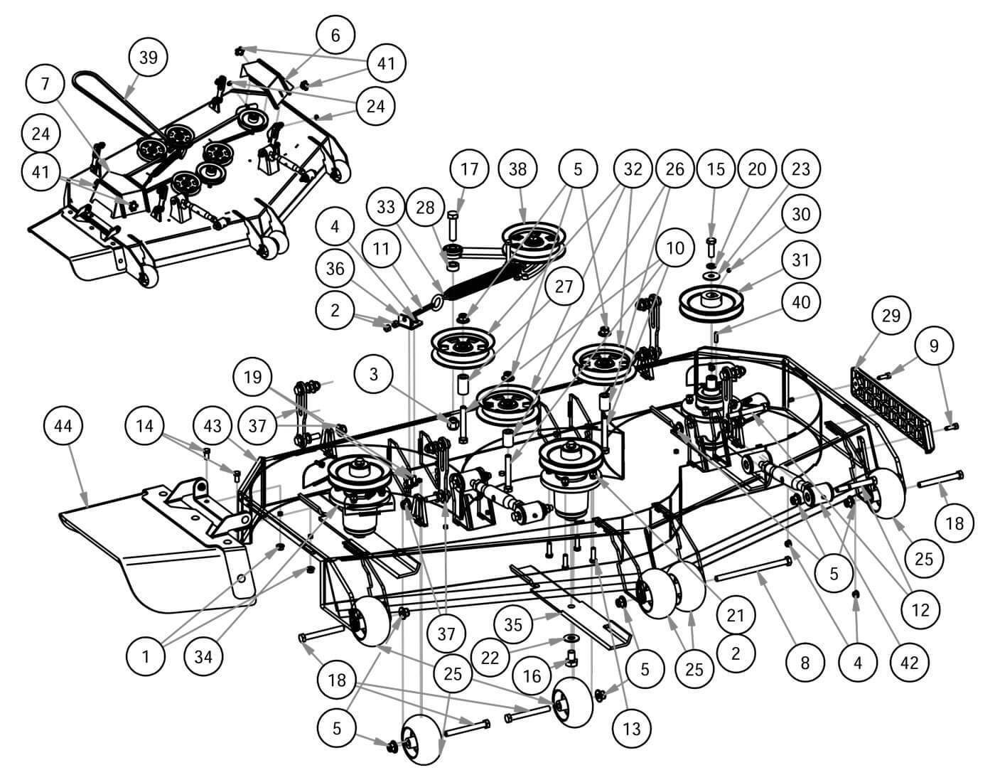 61" Deck Assembly