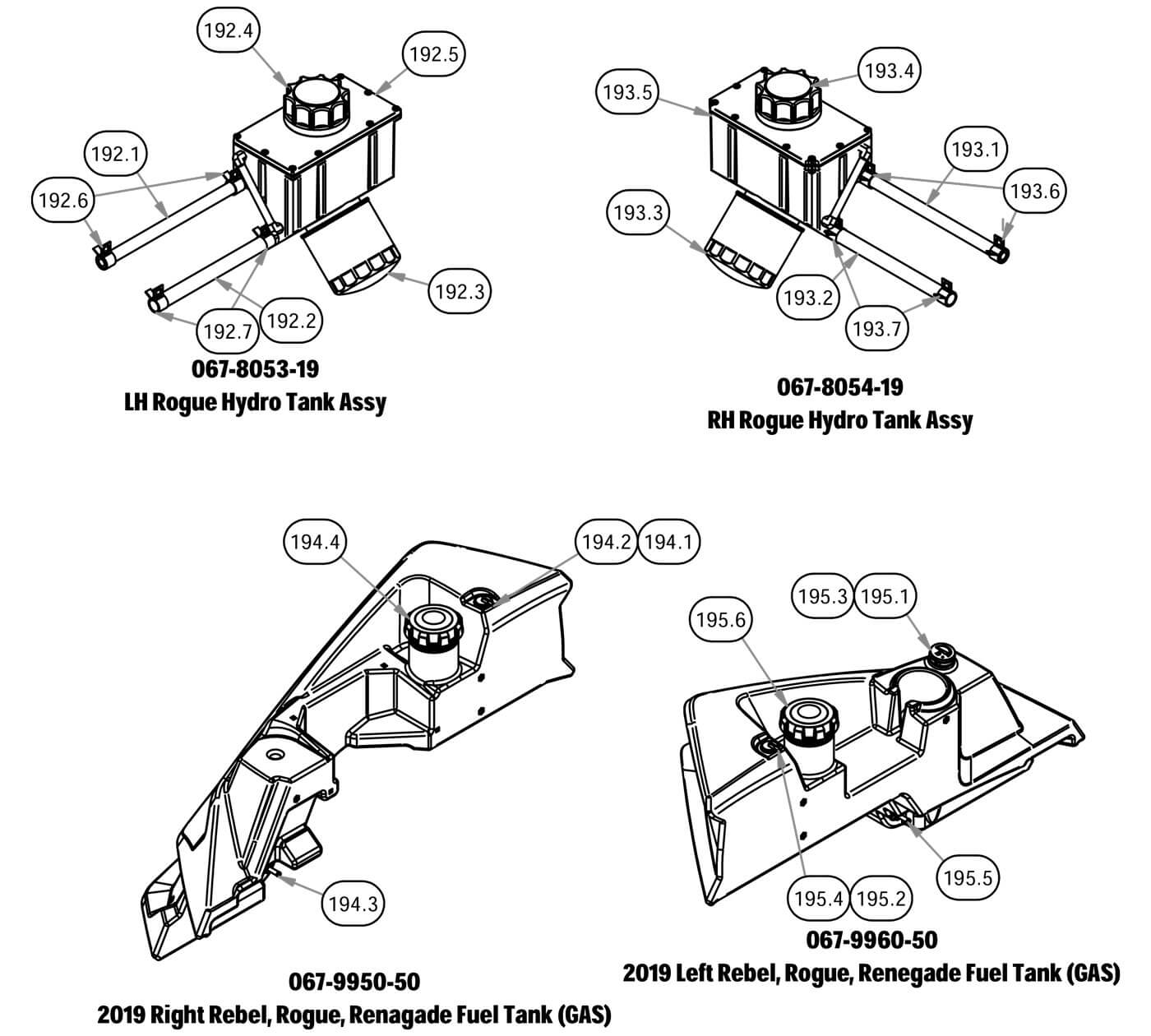 Hydro Tank Assembly & Fuel Tank