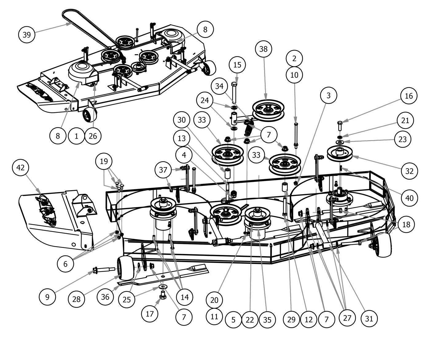 54" Deck Assembly