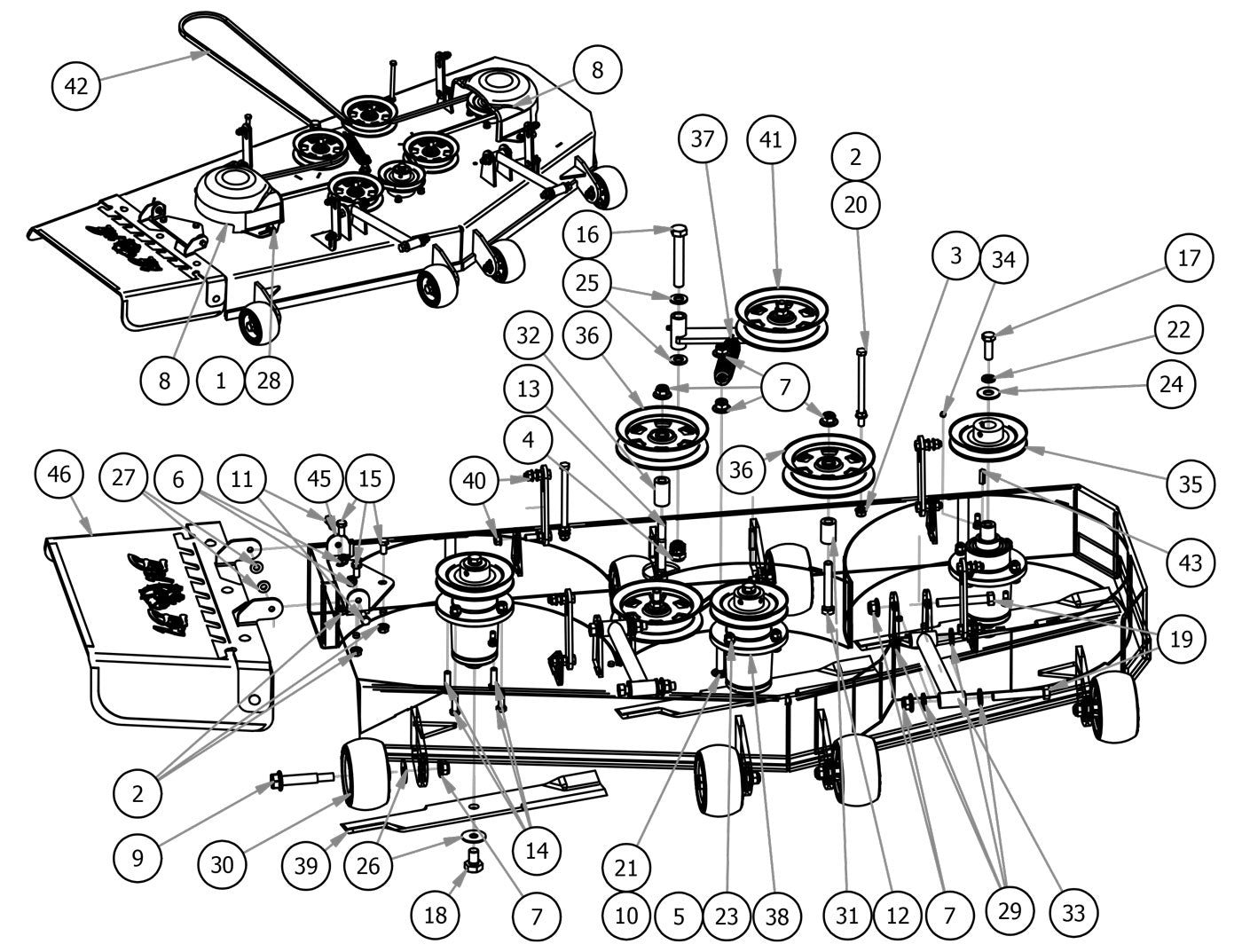 54" Deck Assembly