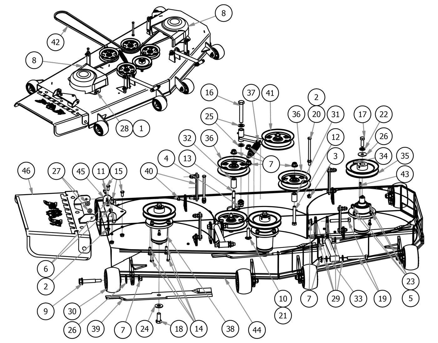 60" Deck Assembly