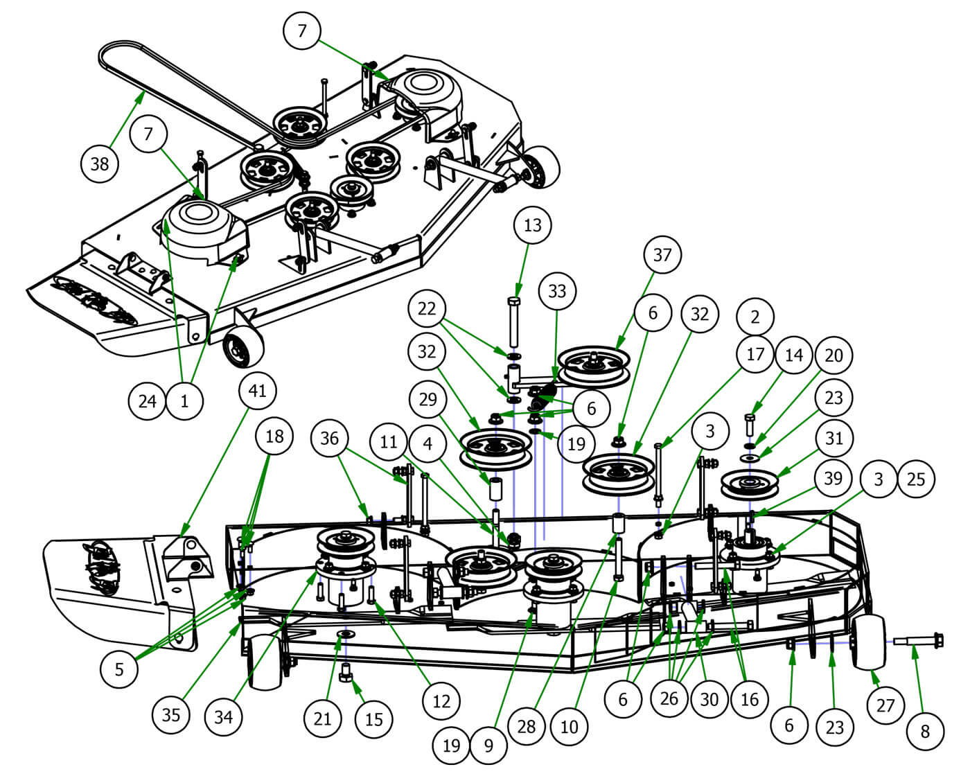 54" Deck Assembly