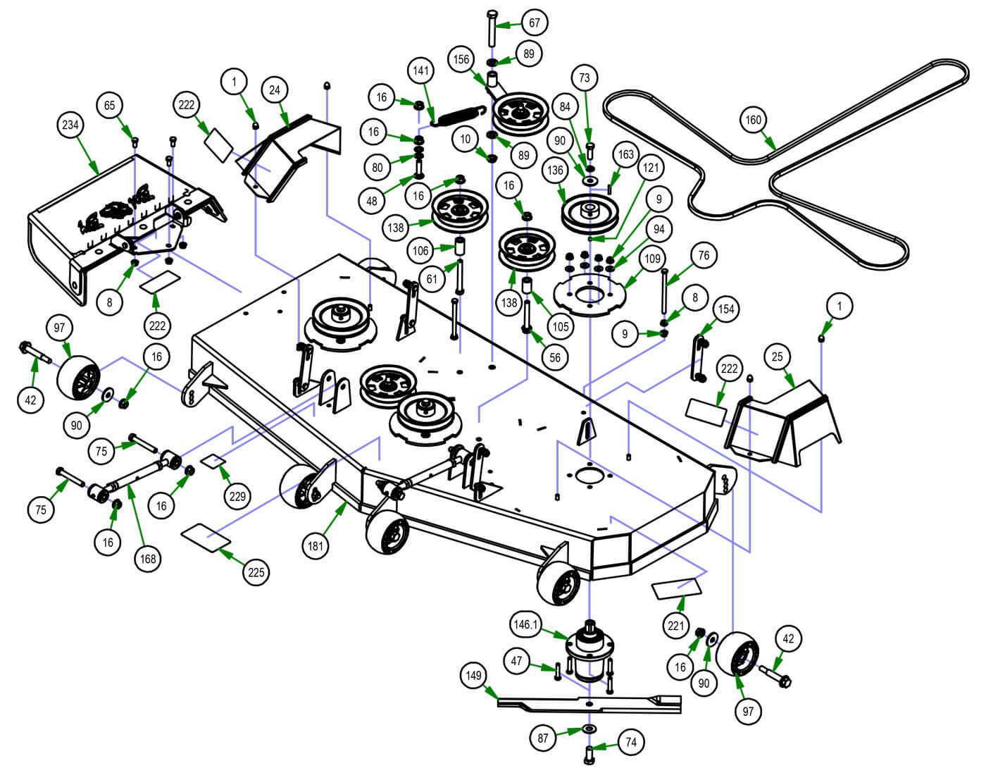 60" Deck Assembly