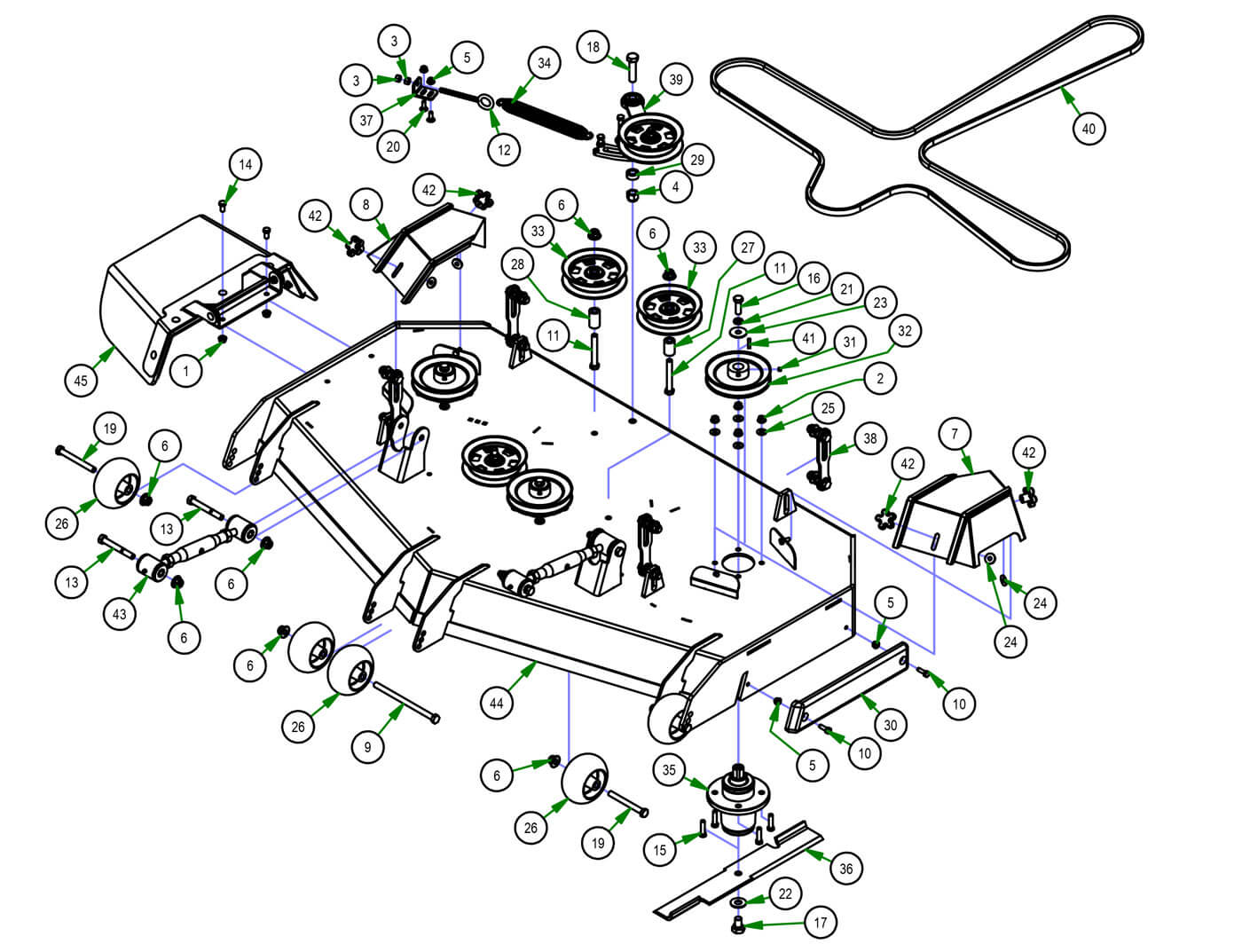 61" Deck Assembly