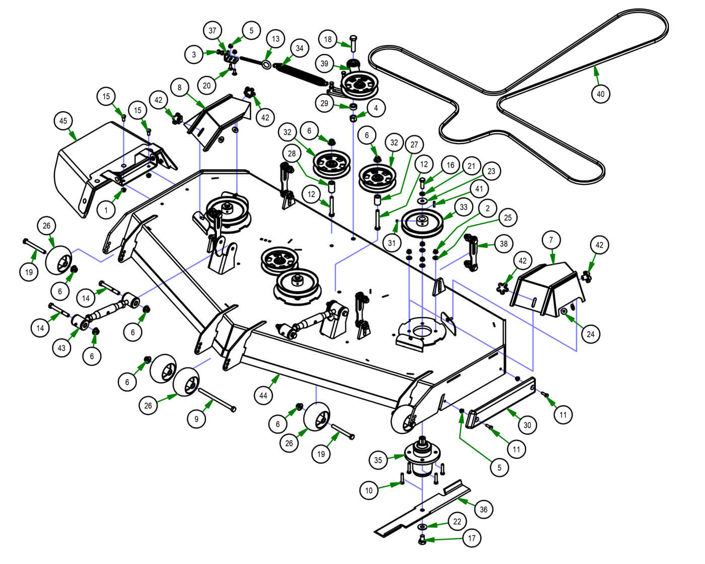 72" Deck Assembly