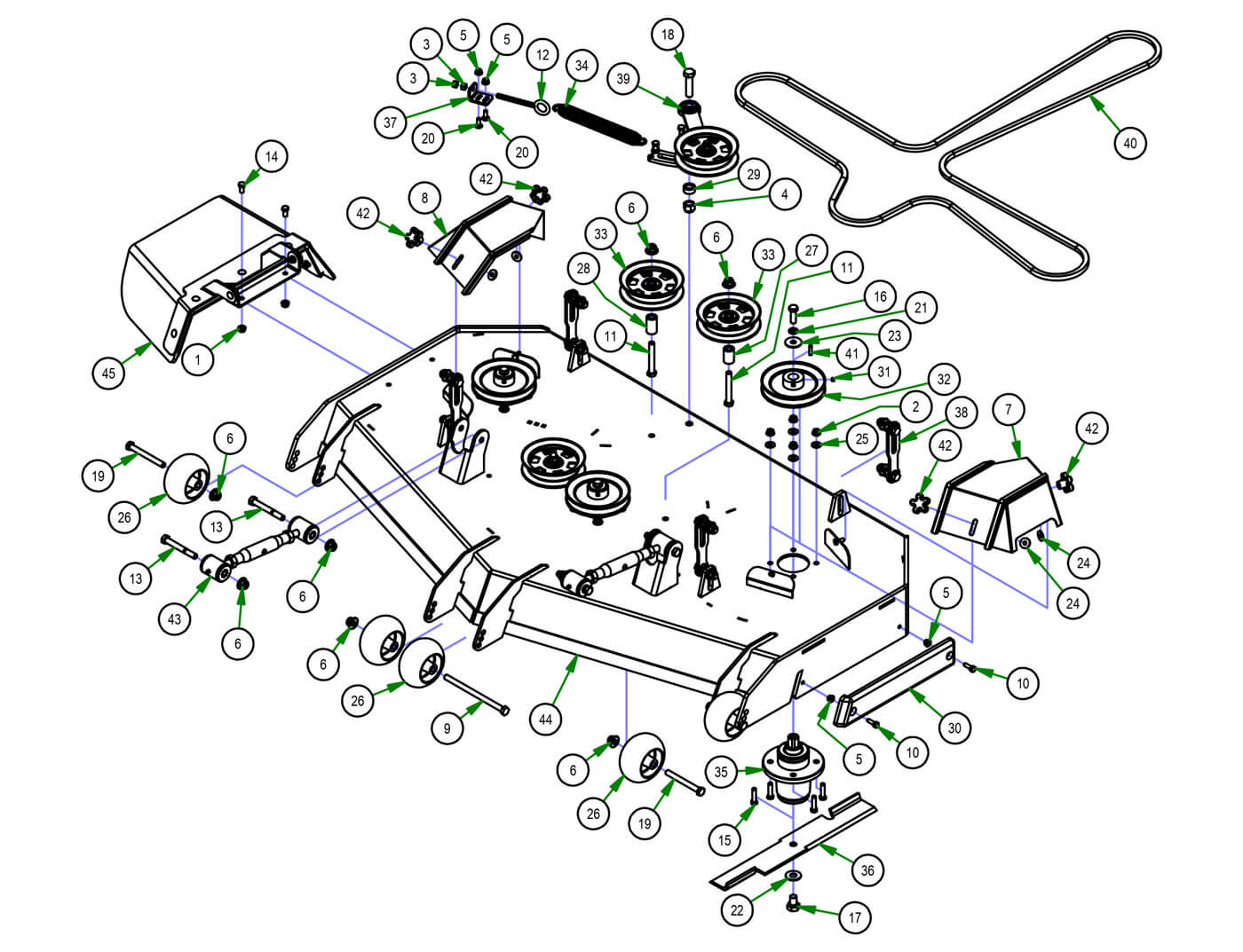 61" Deck Assembly