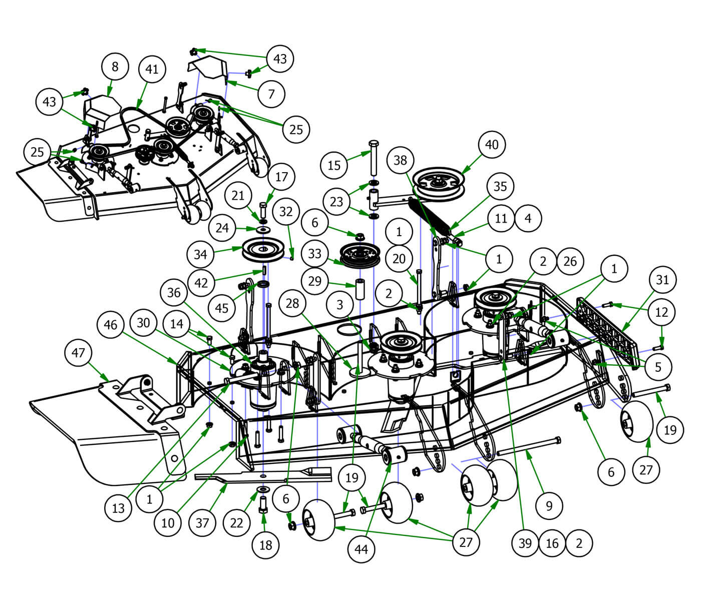 48" Deck Assembly