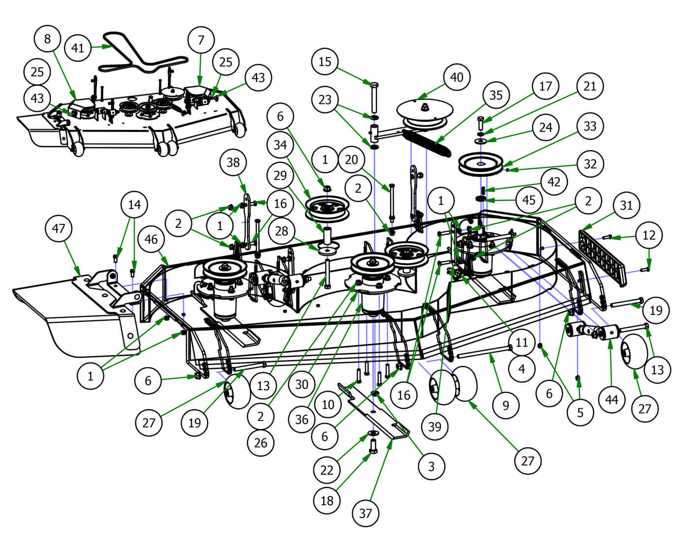 61" Deck Assembly