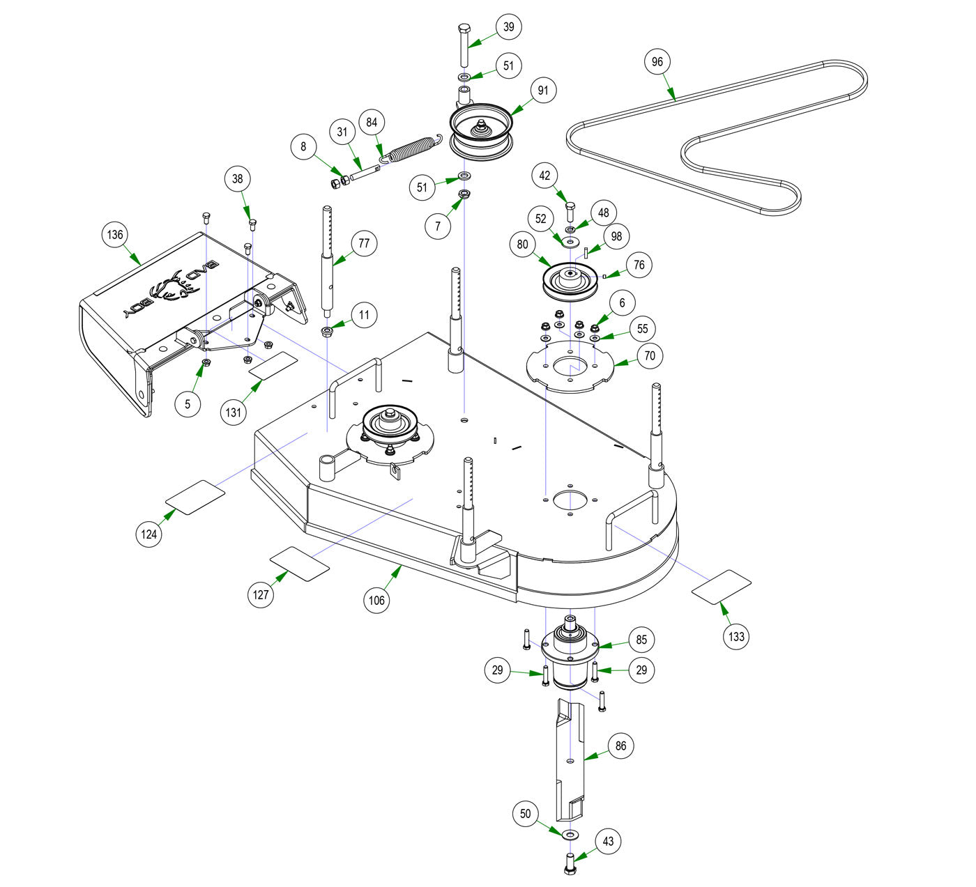 36" Deck Assembly