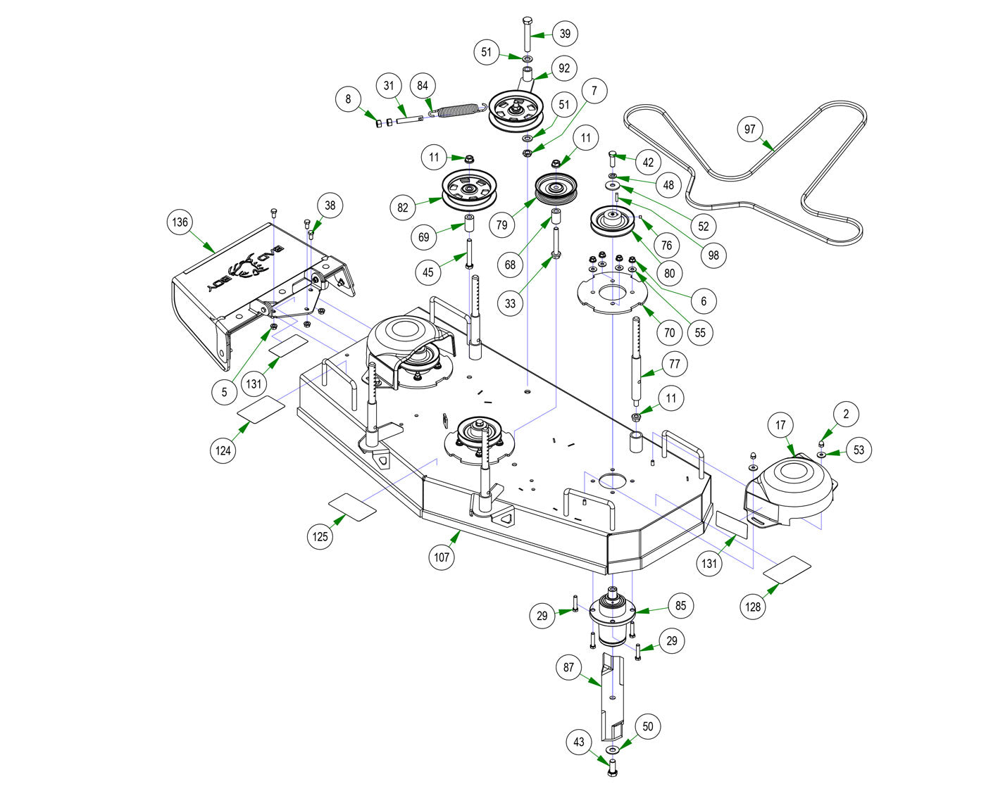 48" Deck Assembly