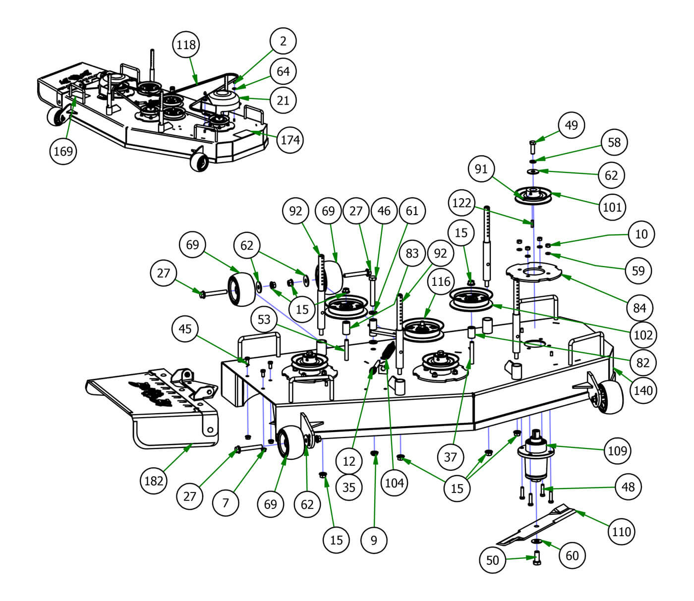54" Deck Assembly