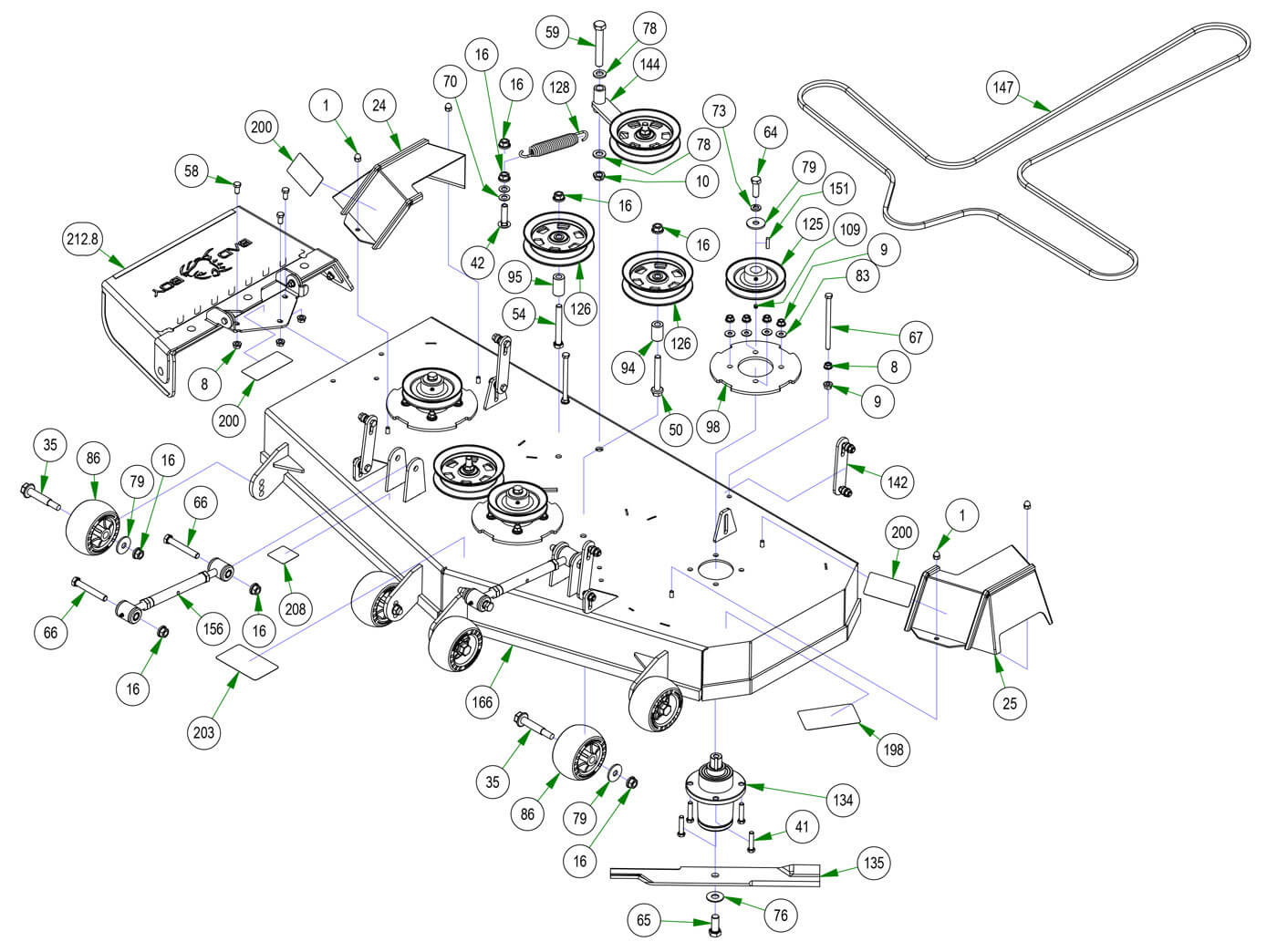 54" Deck Assembly
