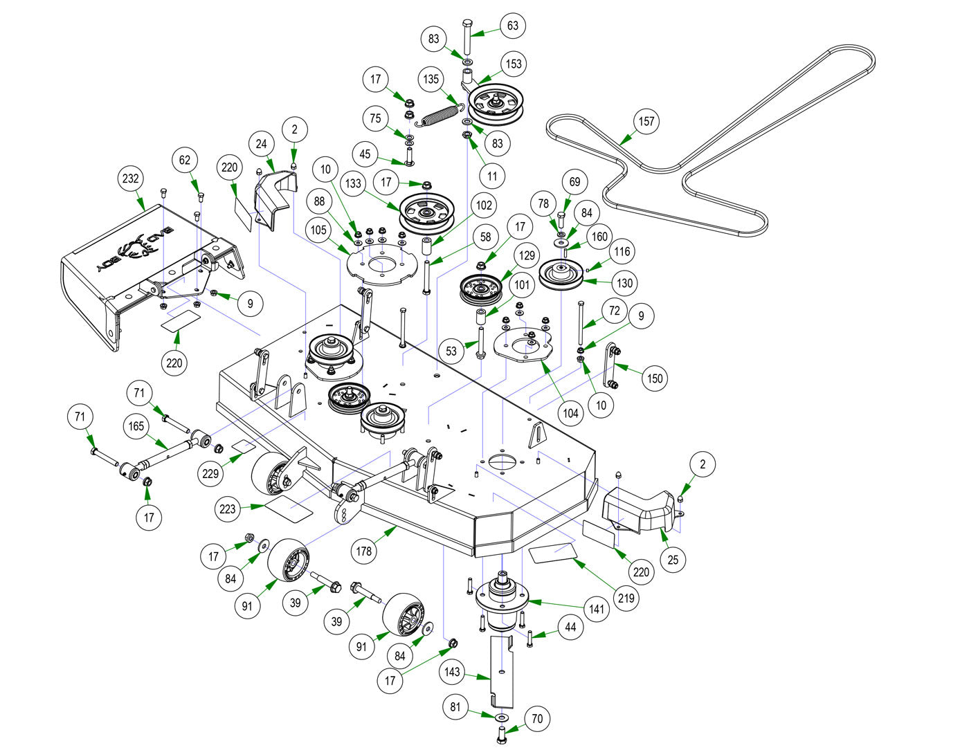 42" Deck Assembly