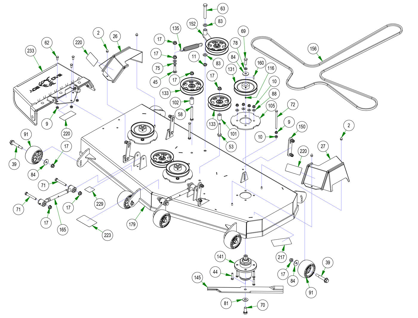 60" Deck Assembly