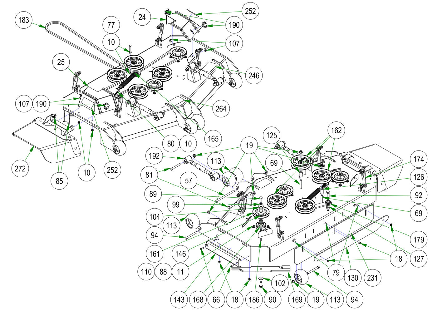 54" Deck Assembly