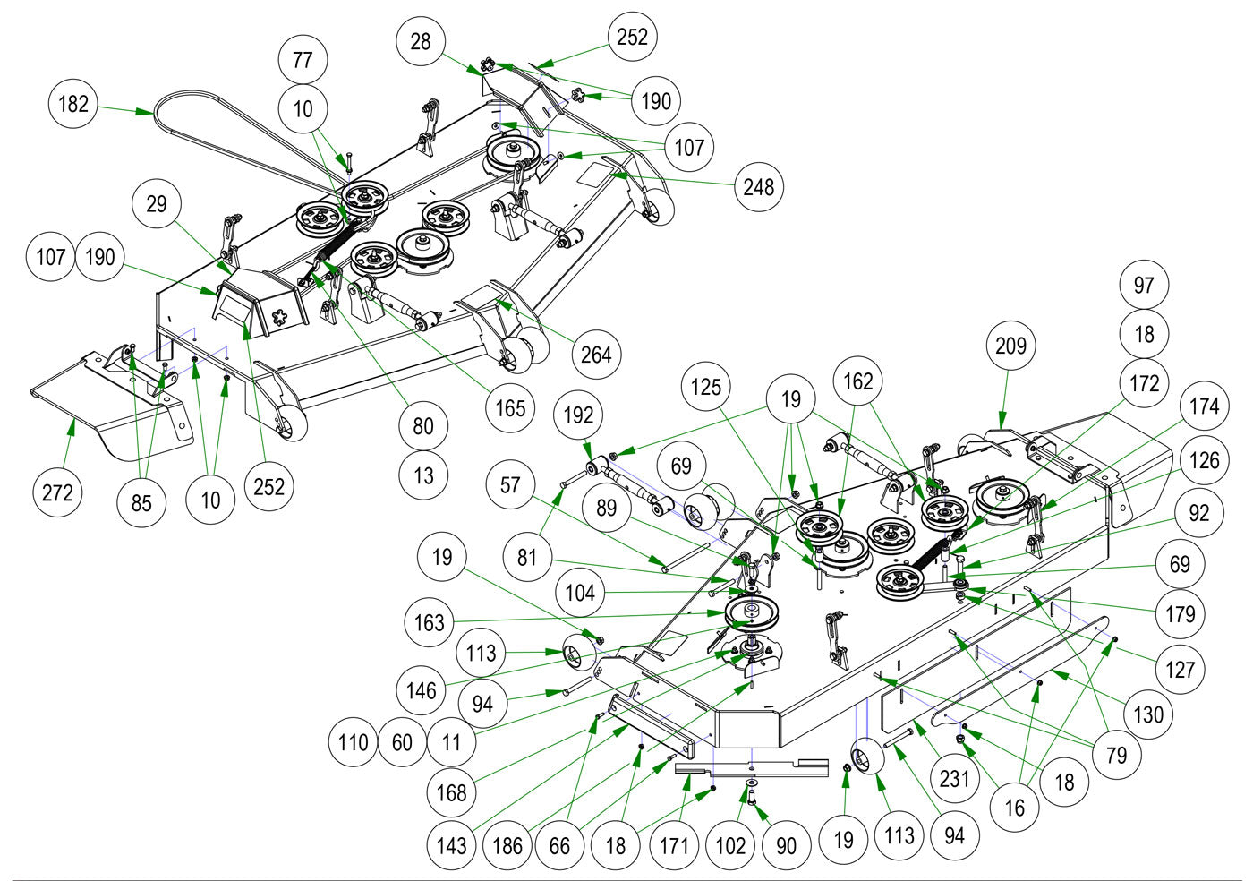 72" Deck Assembly