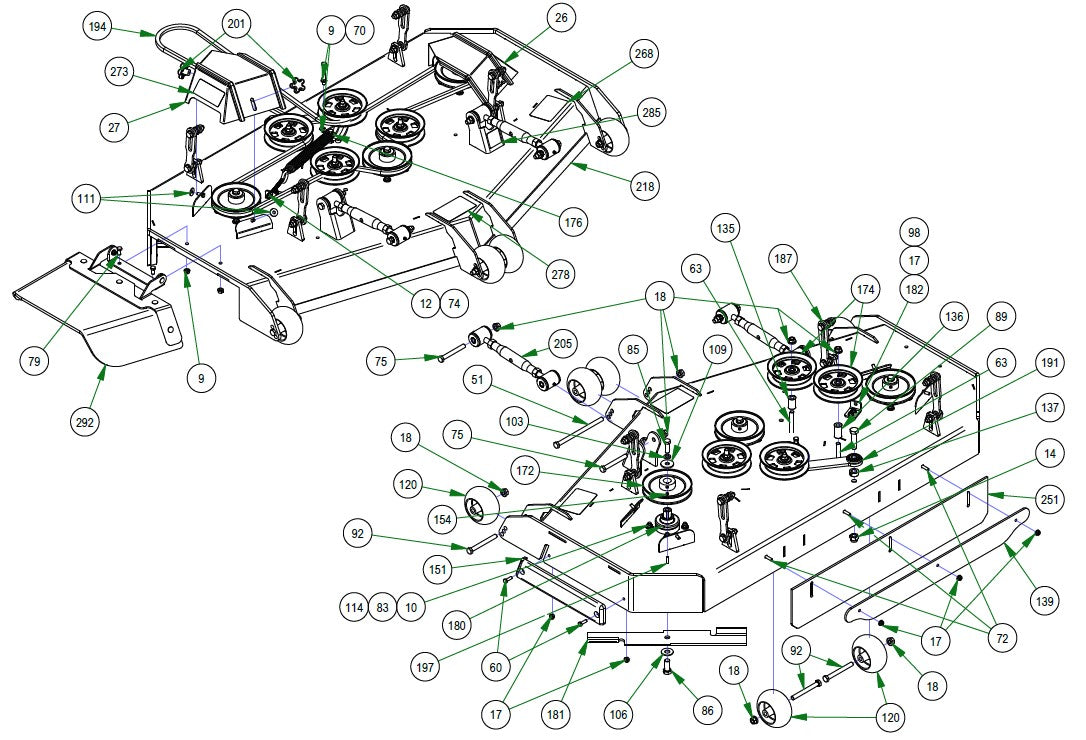 61" Deck Assembly