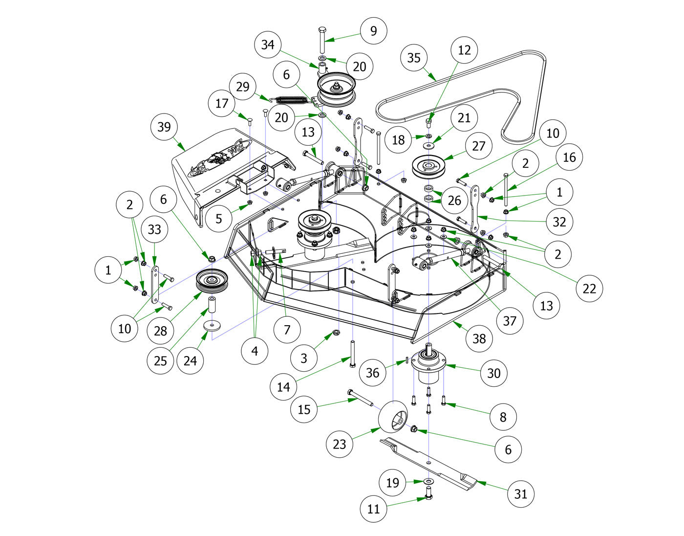 36" Deck Assembly