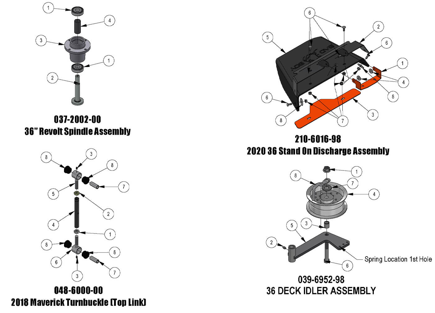 36" Deck Assemblies