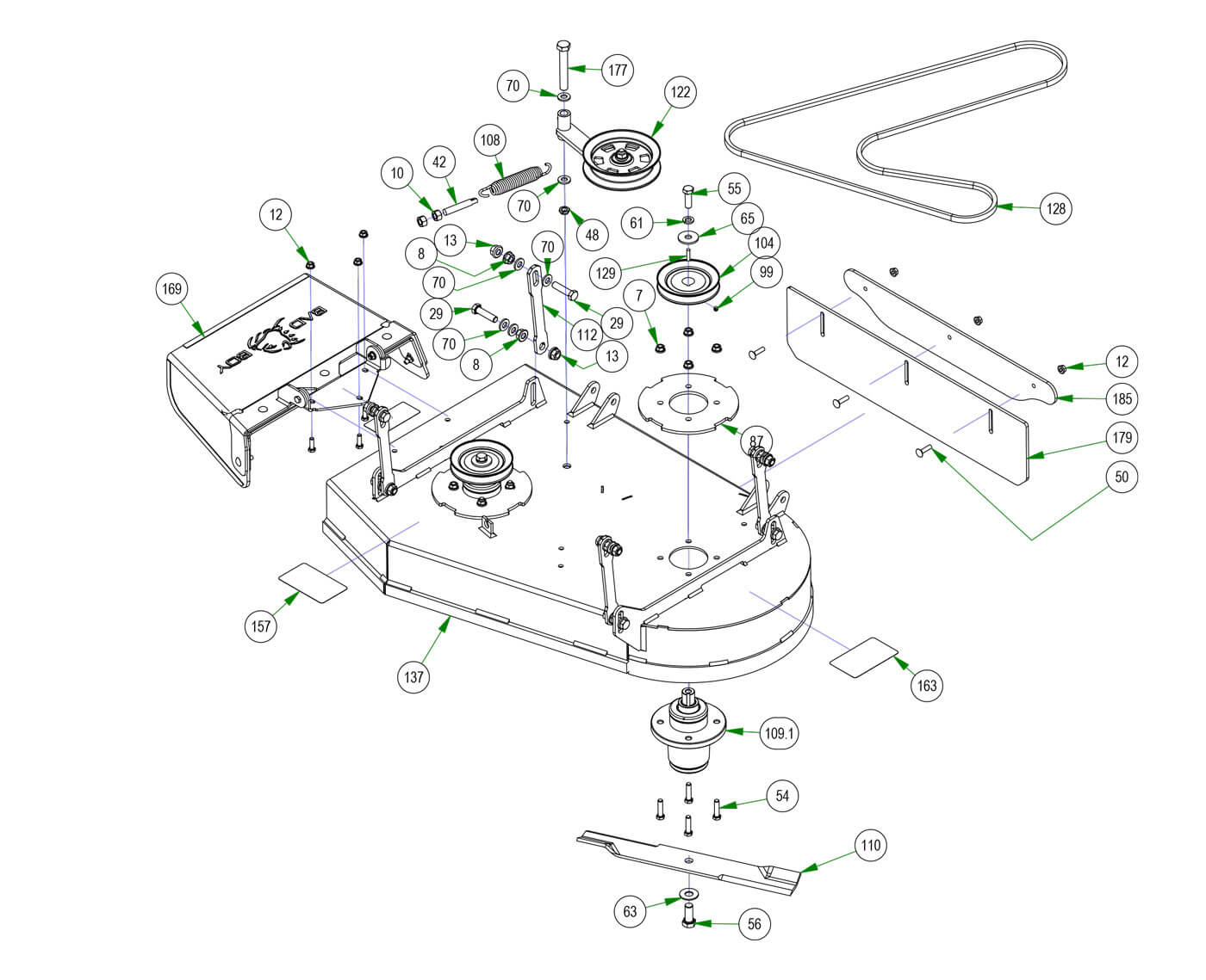 36" Deck Assembly