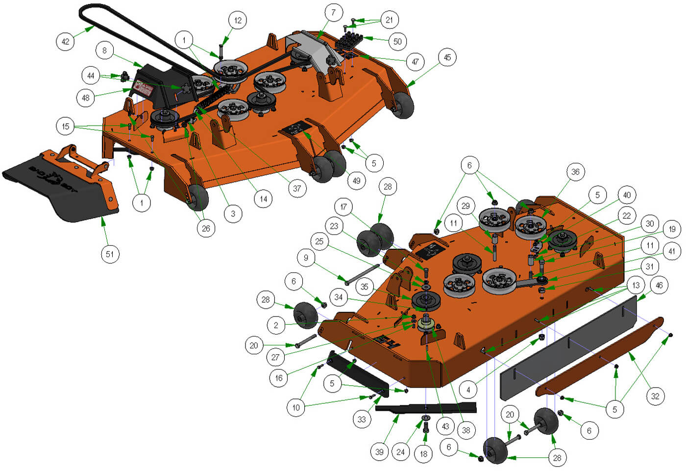 54" Deck Assembly