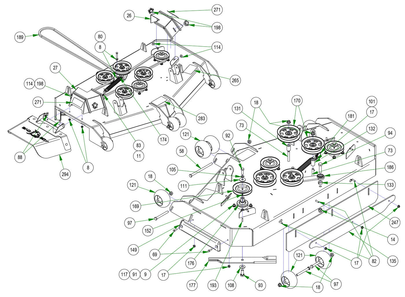 54" Deck Assembly