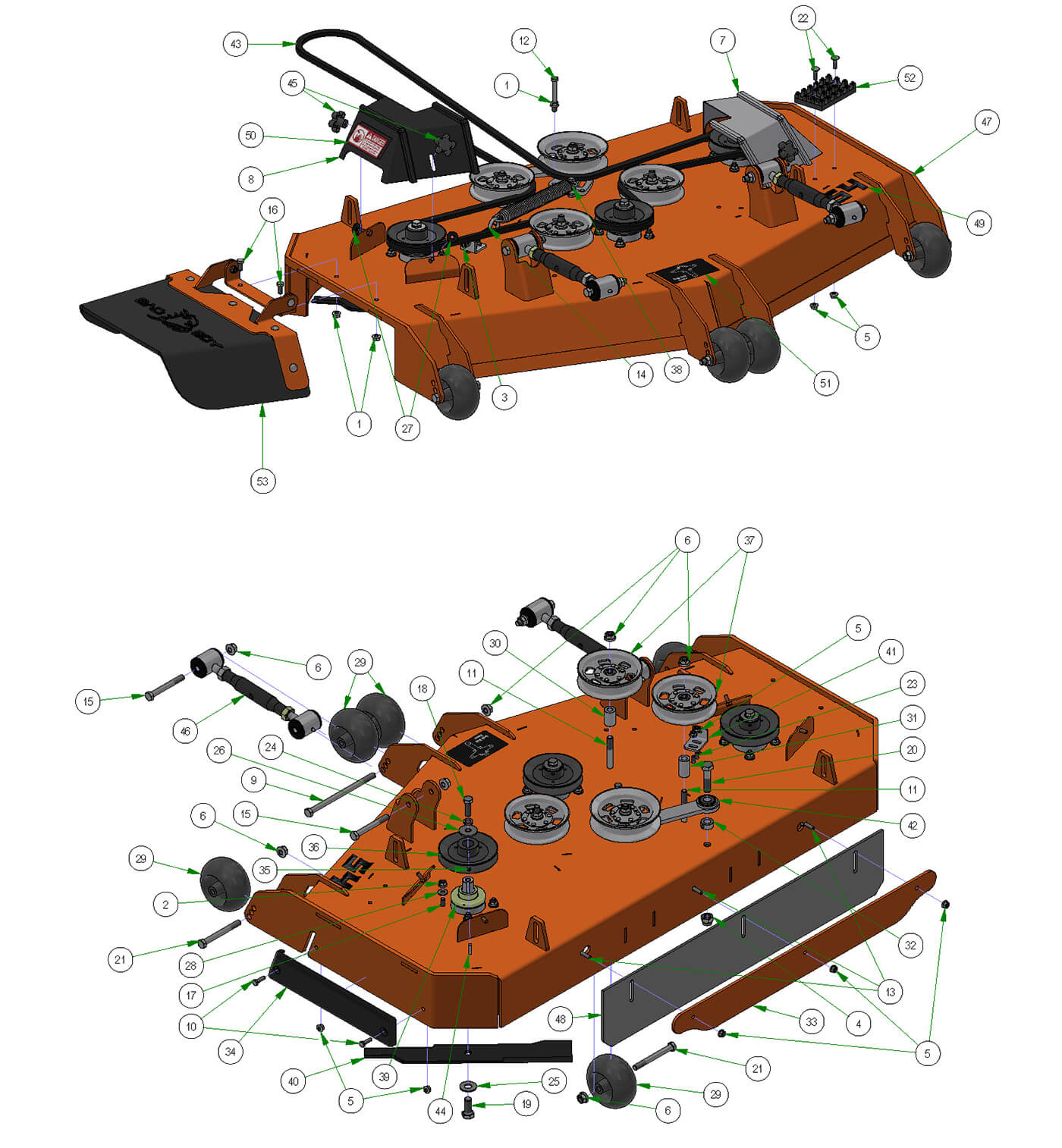 54" Deck Assembly