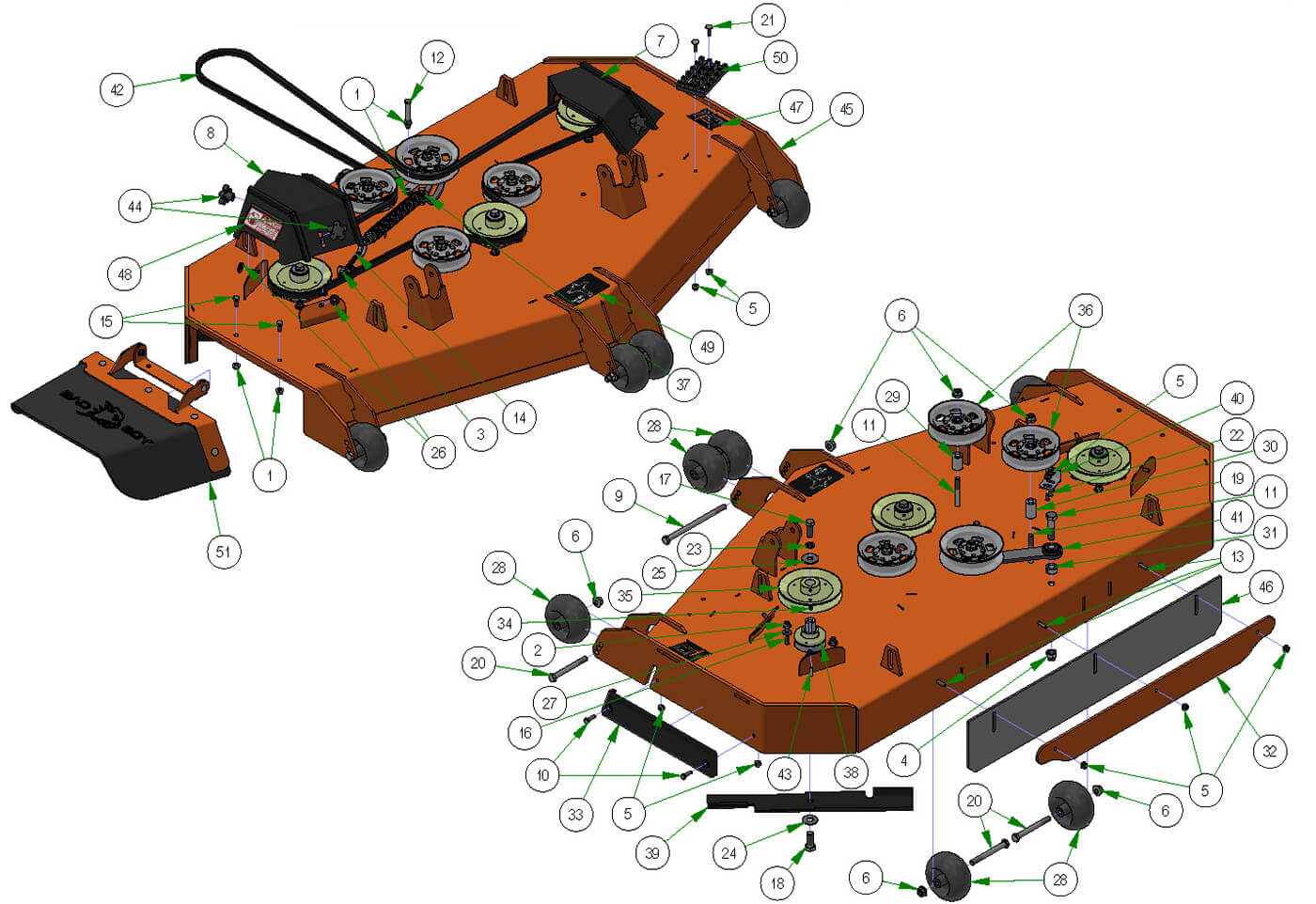 61" Deck Assembly