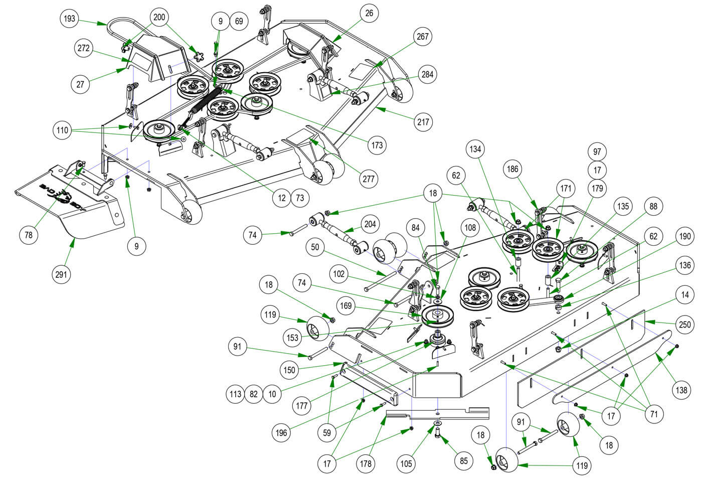 61" Deck Assembly