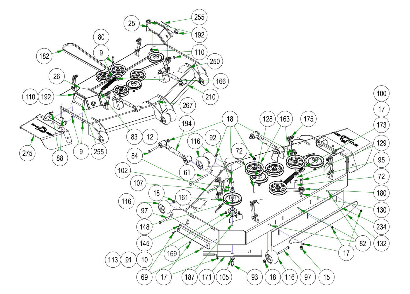 61" Deck Assembly